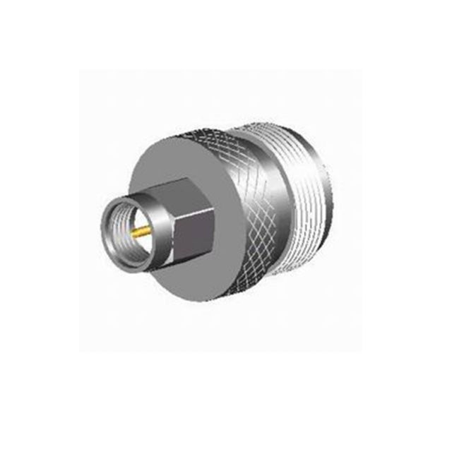 Zilveren adapter met schroefdraad en zeskantschroef