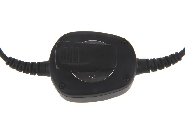 Black cable switch with rectangular toggle on oval casing.