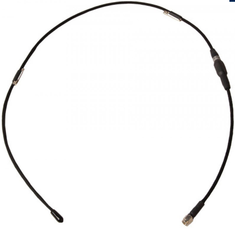 7000-00499000_pro_01.jpg Zwart coaxkabel in cirkelvorm, met aansluitingen aan beide uiteinden.