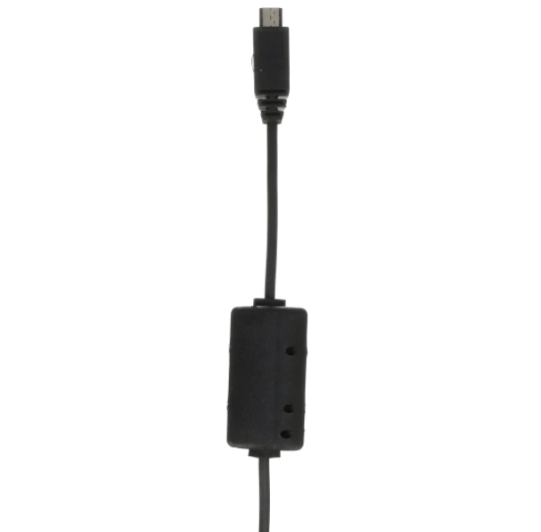 Câble USB noir avec noyau de ferrite rectangulaire sur fil