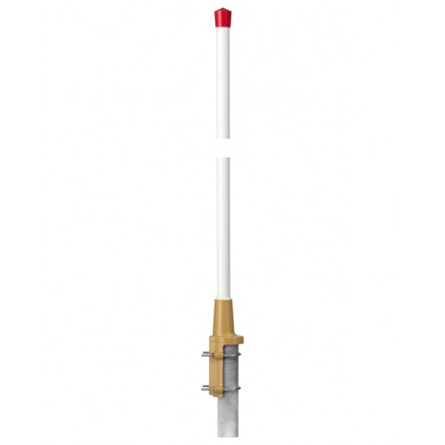 White-yellow stone drill rod with red tip.