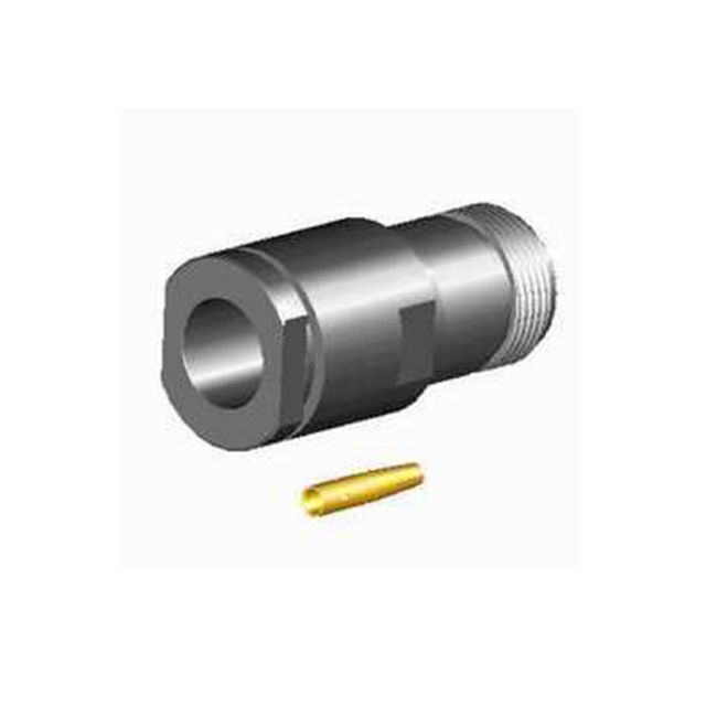 Metalen cilinder met schroefdraad en kleine gele pin