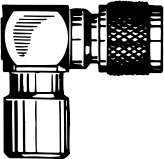 Dessin technique en noir et blanc d'un tuyau coudé avec filetage.