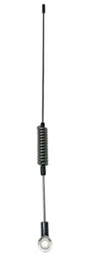 Metalen spiraalveer met lange antenne en schroefbevestiging