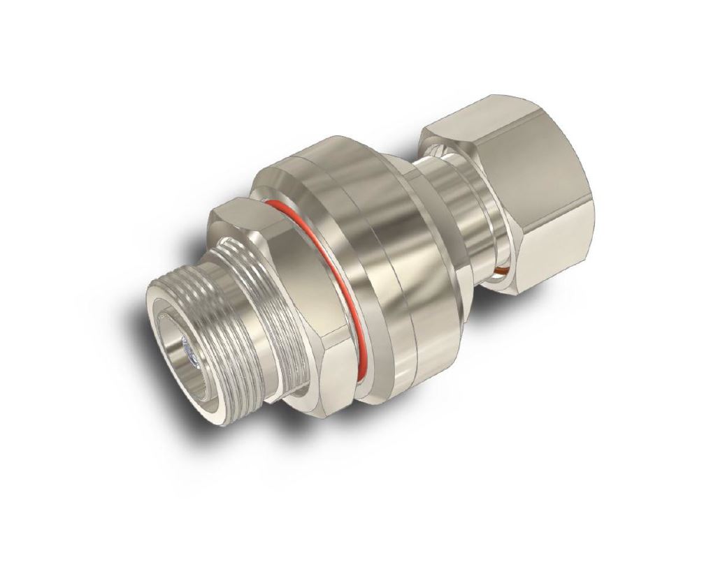 7000-00026600_com_01.jpg Metalen verbindingselement met rode afdichtring en zeshoekige sluiting.