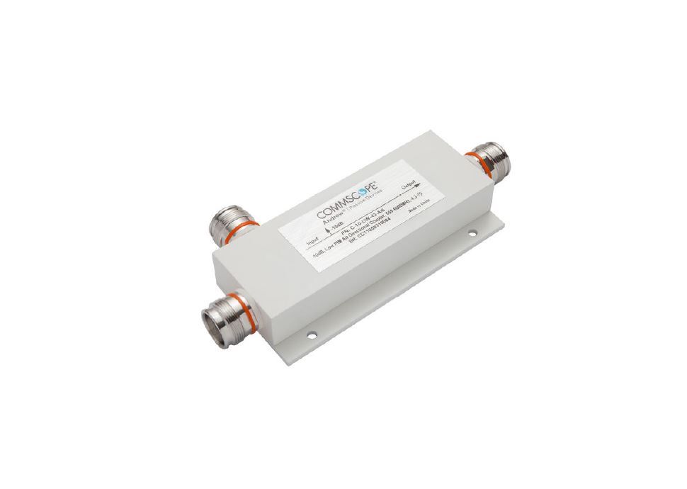 Electrical component with two metal connectors.