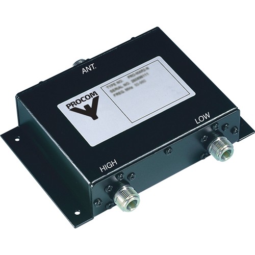 7000-00567000_pro_01.jpg Zwarte antennesplitter met aansluitingen voor High en Low.