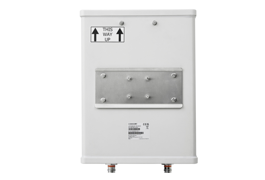 Boîte rectangulaire blanche avec flèches et texte 'This way up'.