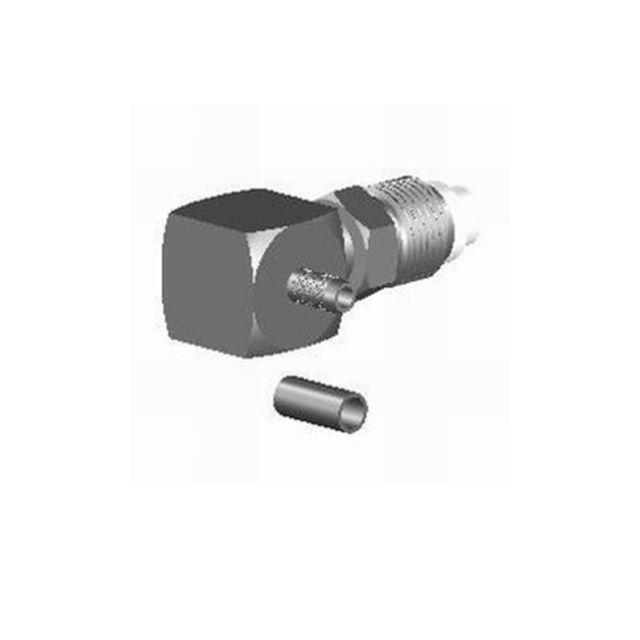 Metalen connector met schroefdraad en afneembare cilinder.