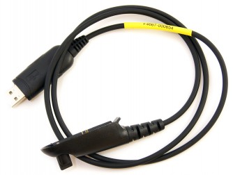 Black data cable with USB-A plug and special connector.
