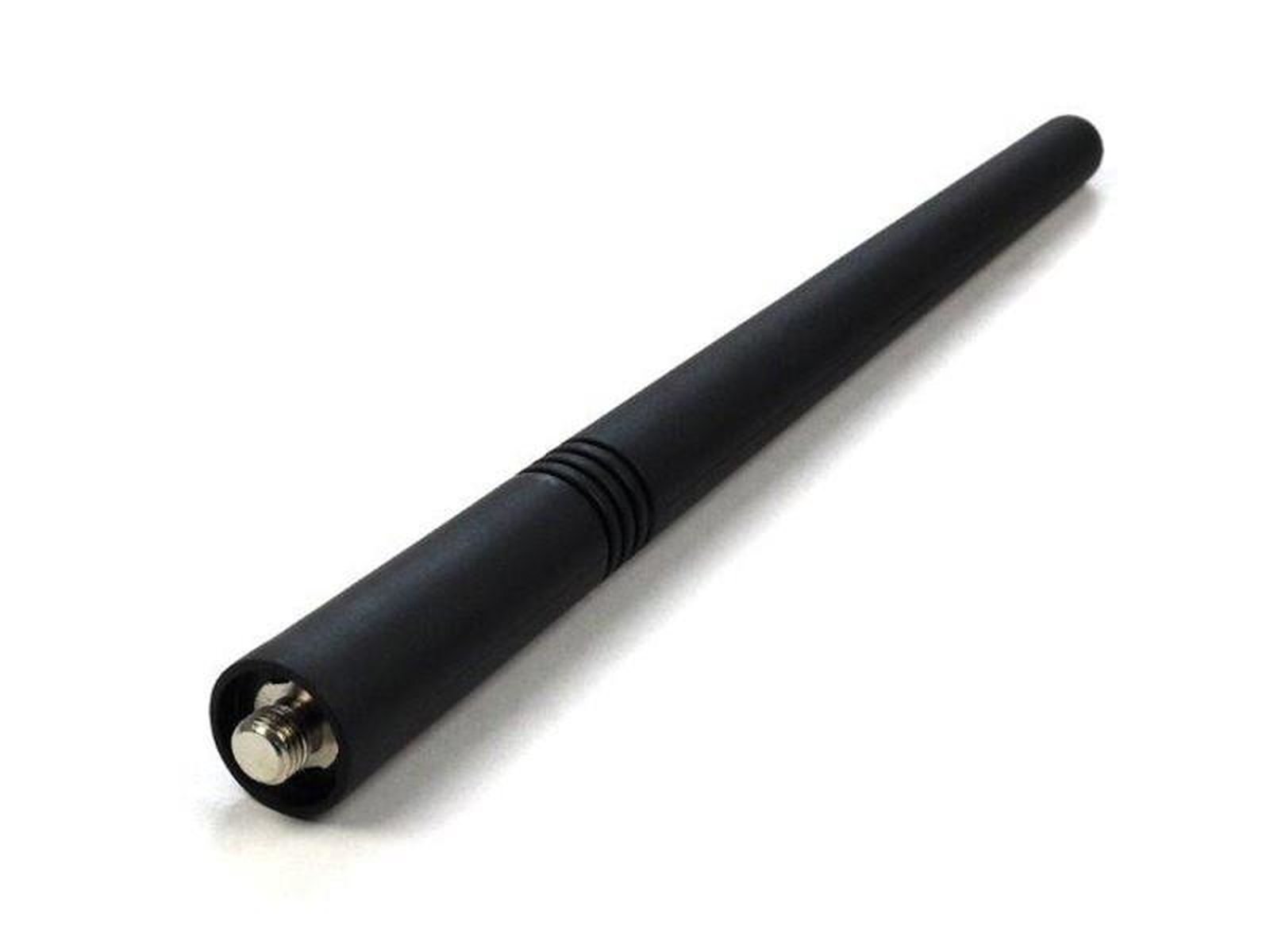Black antenna with metal thread